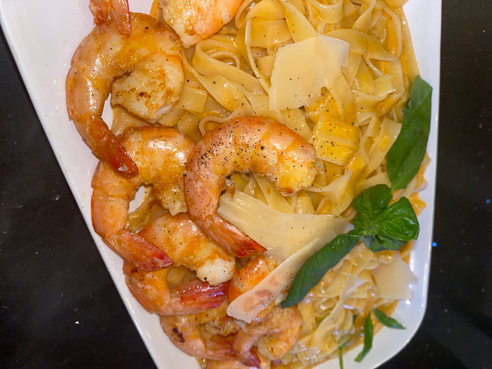 Spaghetti ou Tagliatelle aux Crevettes